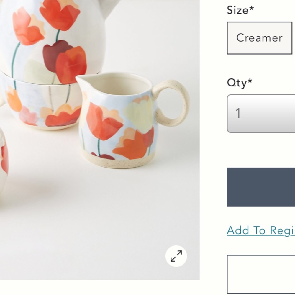Top Rated NWT Anthropologie Tulip Creamer - Picture 4 of 7